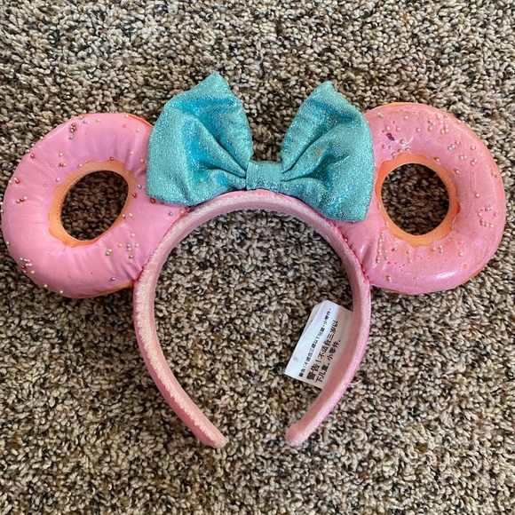 Disney Pink and Blue Donut Ears Headband - Picture 1 of 3